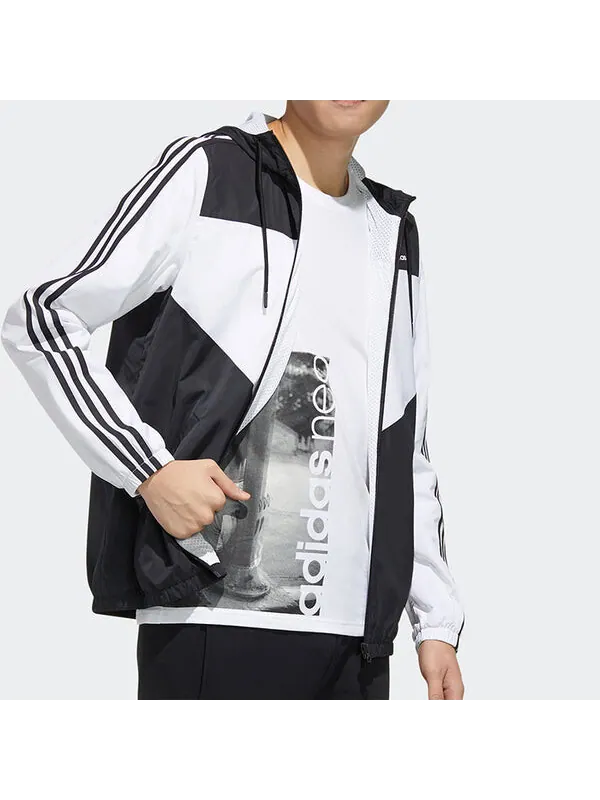 Куртка adidas neo Side Stripe Casual Sports Jacket Black — изображение 3 из 4, черный