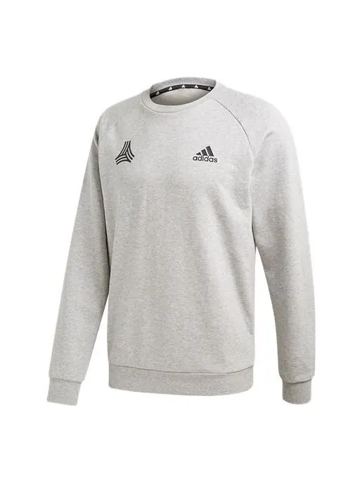 Толстовка soccer/football sports loose pullover light grey Adidas — изображение 1 из 4, светлый серый