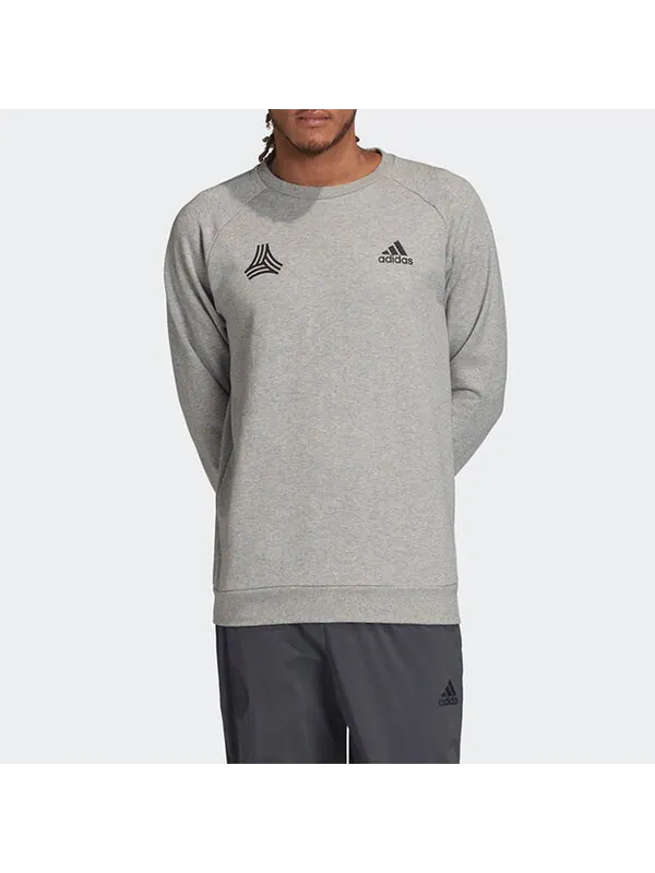 Толстовка soccer/football sports loose pullover light grey Adidas — изображение 3 из 4, светлый серый