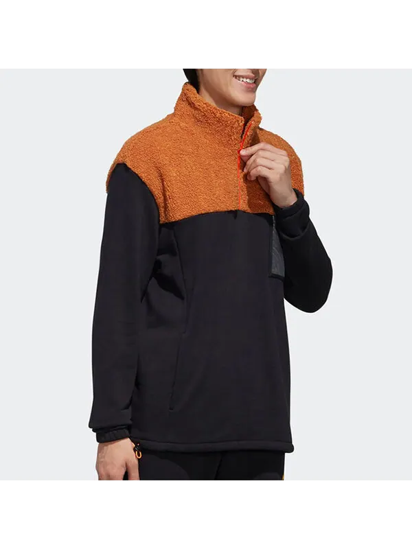 Толстовка adidas neo x POKEMON Crossover Half Zipper Splicing Pullover Black — изображение 3 из 4, черный