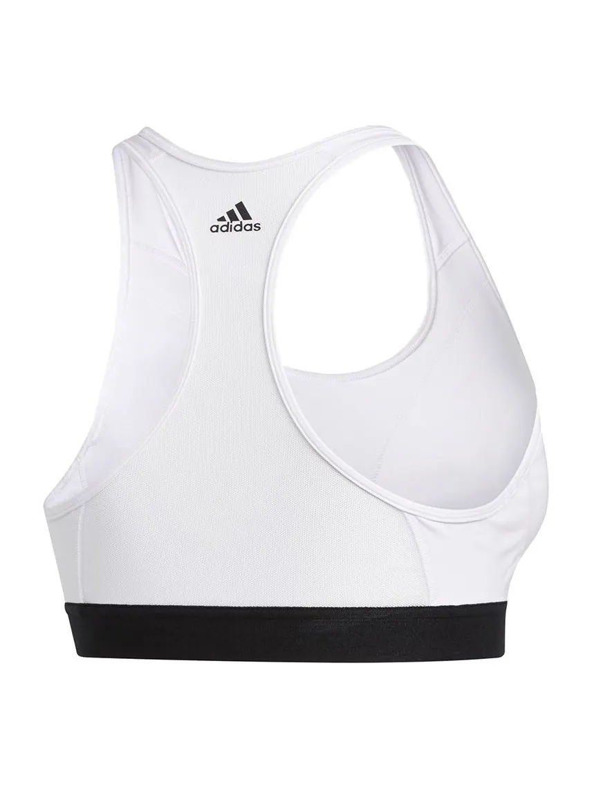(WMNS) Бюстгальтер Adidas Don't Rest Alphaskin Padded Bra 'White Black' — изображение 2 из 5, белый/черный