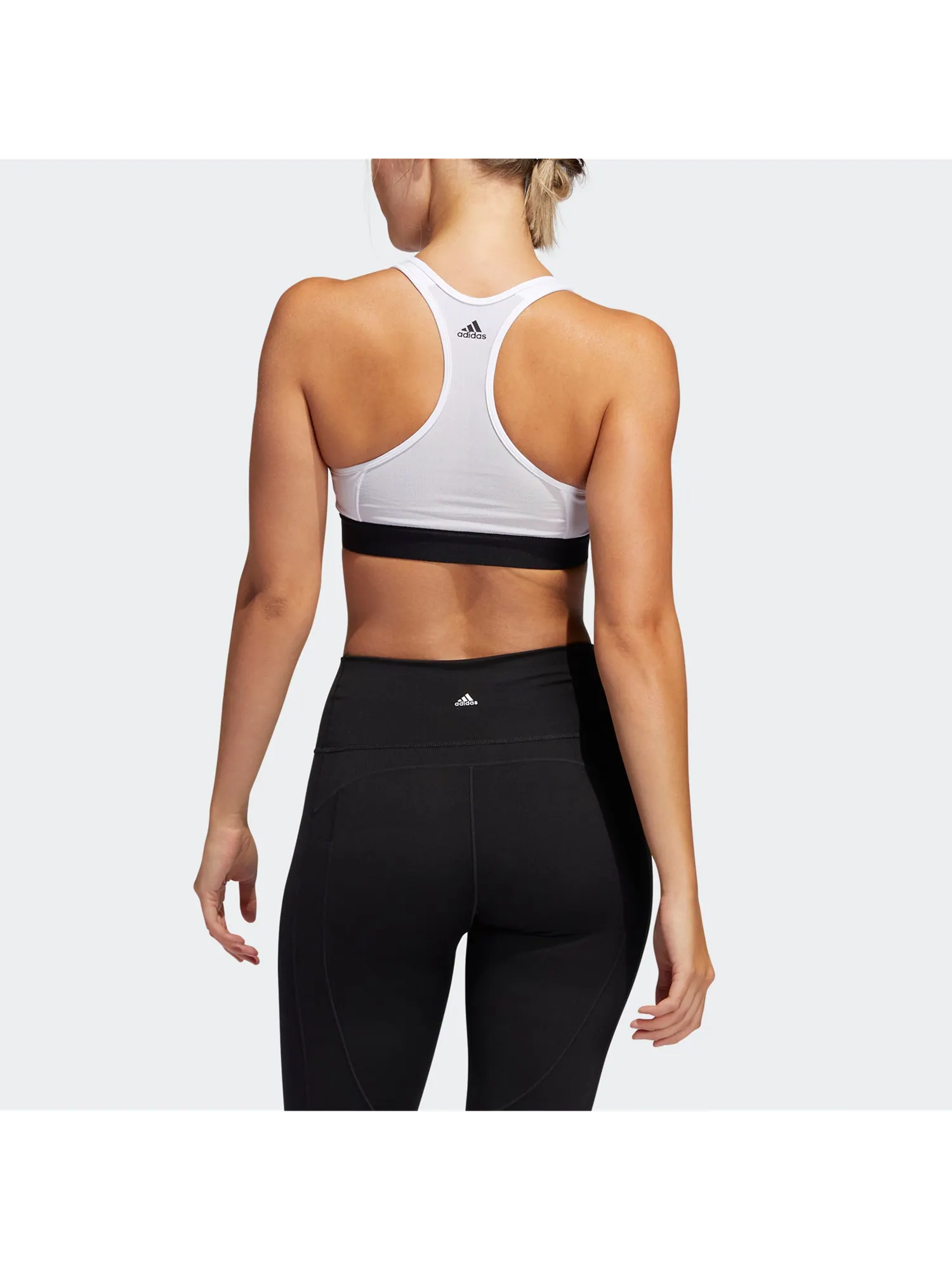 (WMNS) Бюстгальтер Adidas Don't Rest Alphaskin Padded Bra 'White Black' — изображение 4 из 5, белый/черный