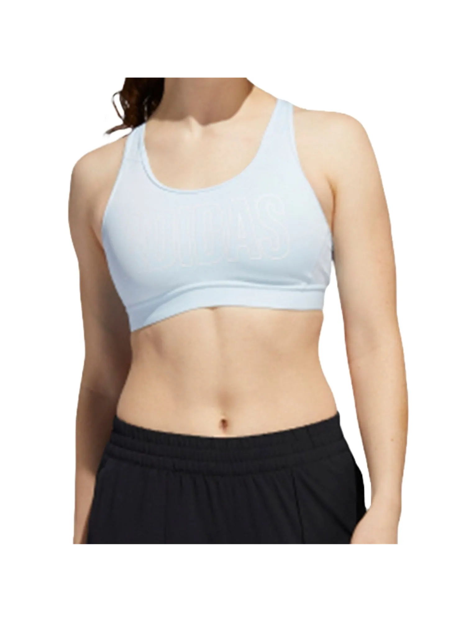 Бюстгальтер (WMNS) adidas Don't Rest Alphaskin Padded Bra 'Blue' — изображение 3 из 3, синий