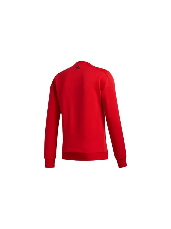 Толстовка logo printing sports pullover red Adidas — изображение 2 из 4, светлый красный
