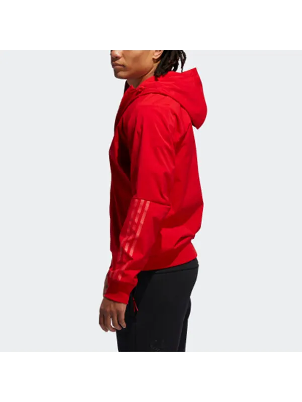 Куртка adidas CNY TT Casual Sports Hooded Jacket Red — изображение 4 из 4, светлый красный