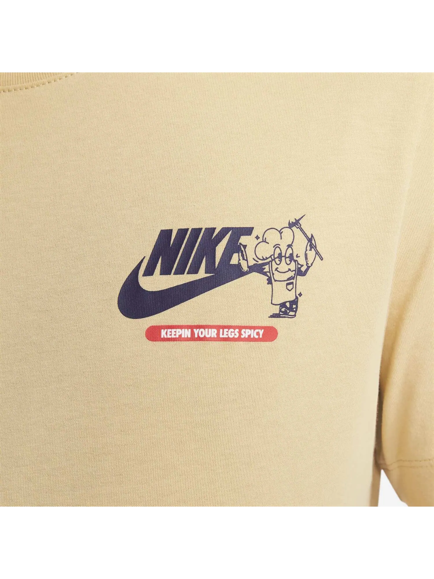 Футболка Nike NSW Logo T-Shirt Asia Sizing 'Beige' — изображение 2 из 4, бежевый