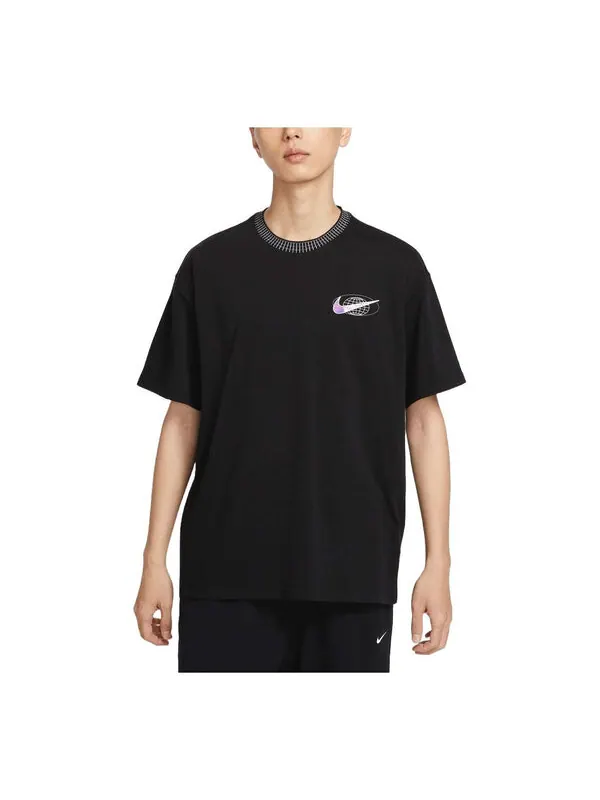 Футболка спортивная одежда swoosh графический футболка азиатские размеры Nike — изображение 1 из 2, черный