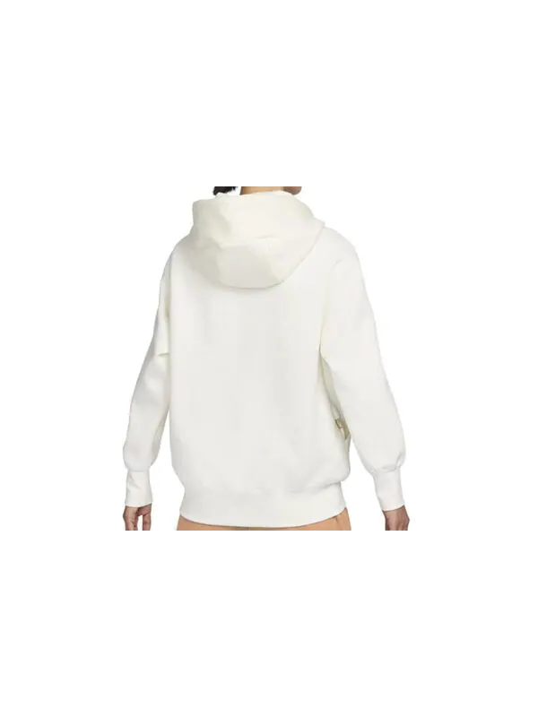 Толстовка (WMNS) Nike Sportswear Fleece Pullover Hoodie 'Ivory white' — изображение 3 из 3, слоновая кость белый