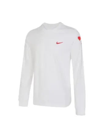 Футболка спортивная одежда футболка с длинным рукавом Nike — изображение 1 из 1, белый