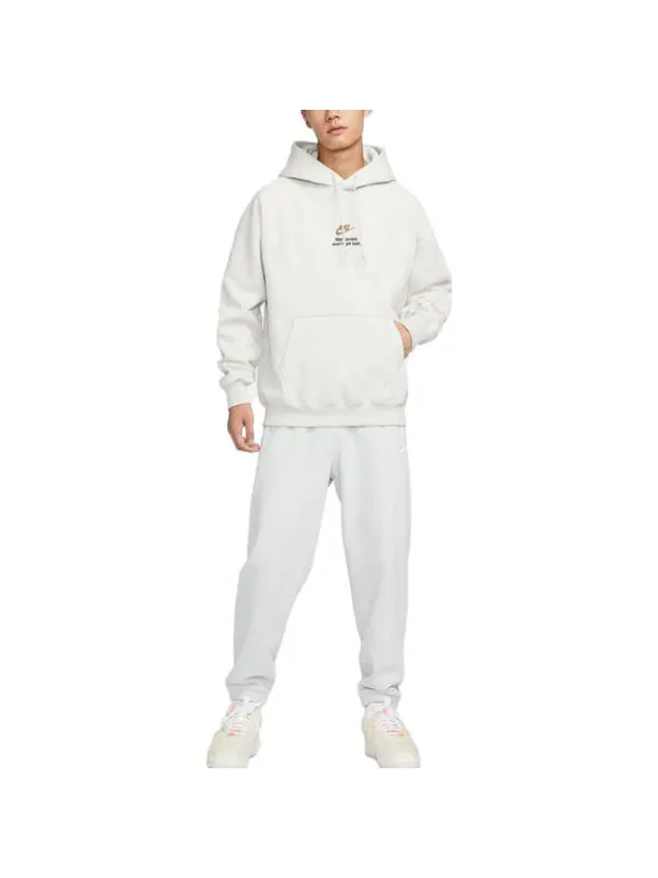 Толстовка Nike Pullover Hoodie 'Light Bone' — изображение 3 из 3, костяной белый