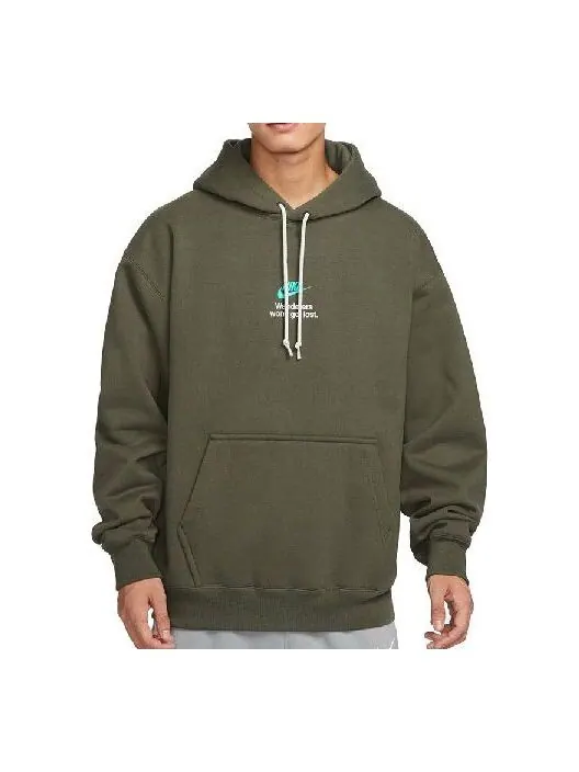 Толстовка NIKE AS M NK FT OUTDOOR PO Hoodie 'Olive Green' — изображение 1 из 1, оливковый/зеленый