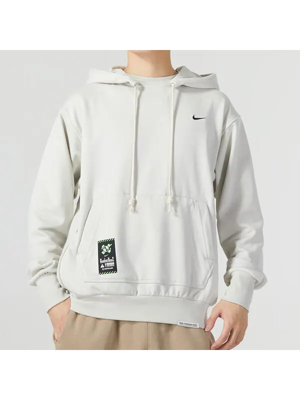 Толстовка Nike Dri-Fit Logo Hoodie 'White' — изображение 3 из 4, белый
