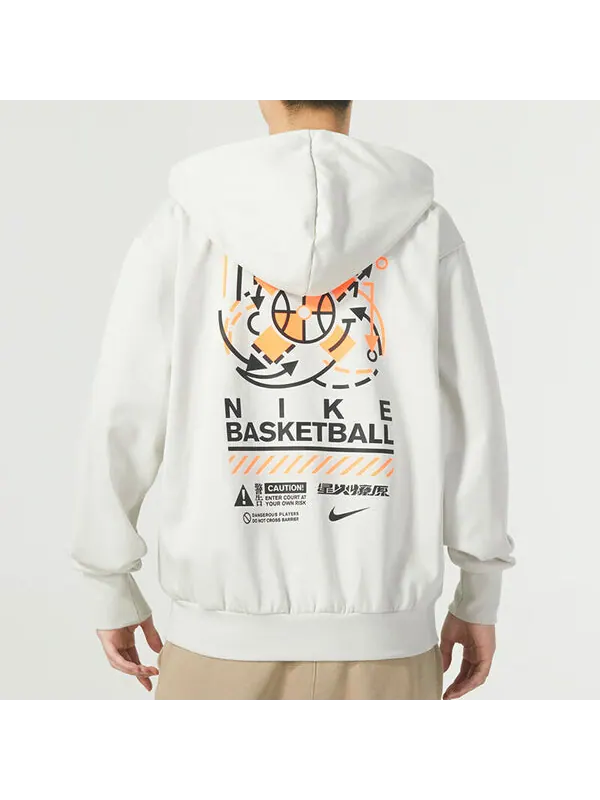 Толстовка Nike Dri-Fit Logo Hoodie 'White' — изображение 4 из 4, белый