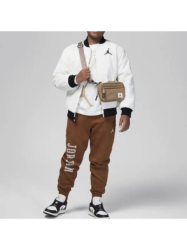 Брюки essentials member sweatpants 'tan' Air Jordan — изображение 4 из 4, бежевый/белый