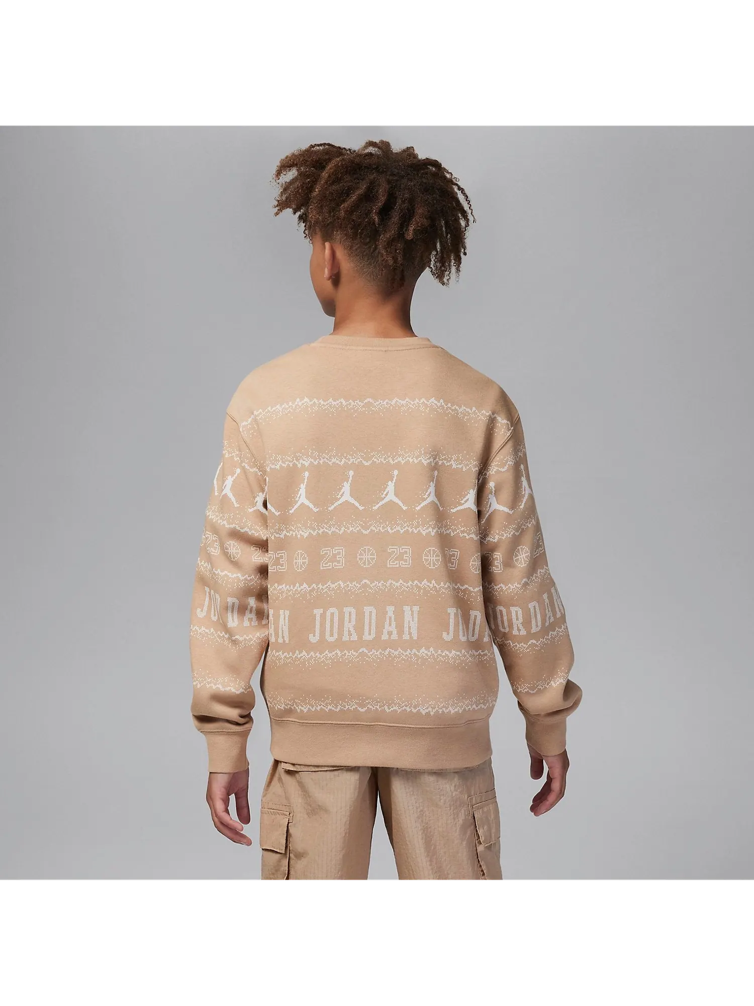Спортивный топ (PS) Air Jordan MJ Holiday Fleece Crew Top 'Hemp' FV5658-200 — изображение 2 из 2, конопляный