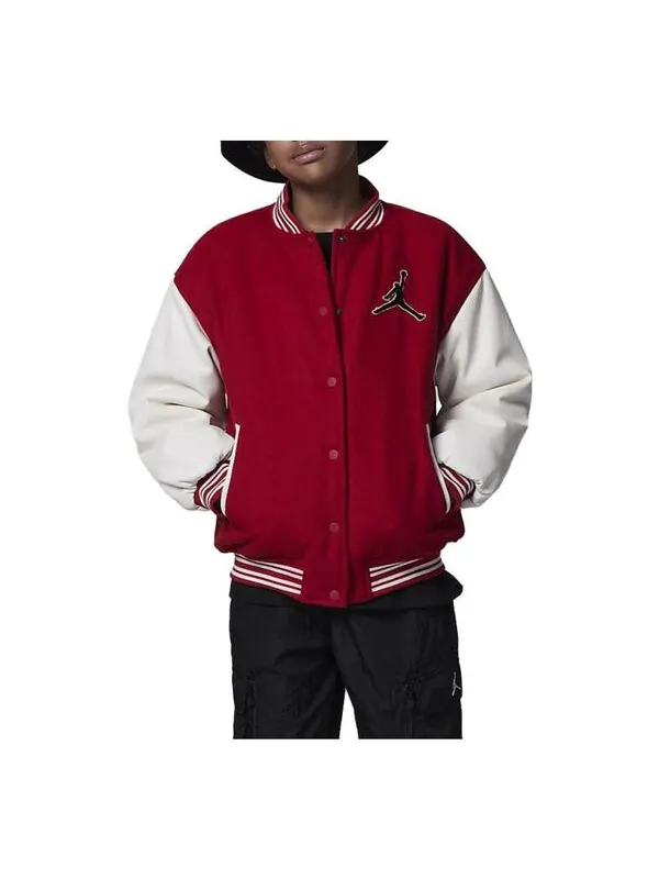 Куртка (PS) Air Jordan Varsity Logo Jacket 'Red White' — изображение 1 из 1, красный/белый
