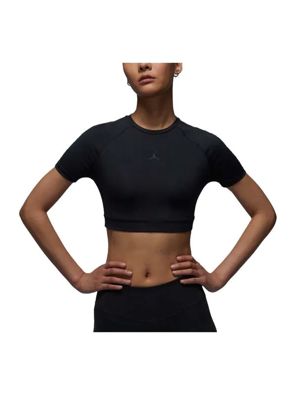 Футболка sport bodycon performance t-shirt asia sizing 'black' Air Jordan — изображение 1 из 2, черный/черный