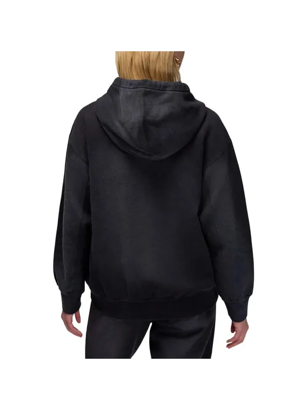 Толстовка flight fleece satin-lined hoodie asia sizing 'black' Air Jordan — изображение 2 из 2, черный