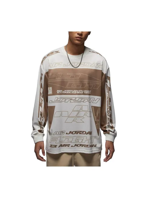 Свитер mvp graphic sweatshirt asia sizing 'sail brown' Air Jordan — изображение 1 из 2, коричневый