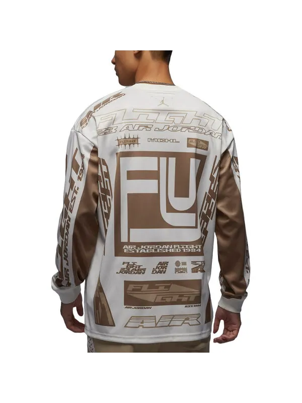 Свитер mvp graphic sweatshirt asia sizing 'sail brown' Air Jordan — изображение 2 из 2, коричневый