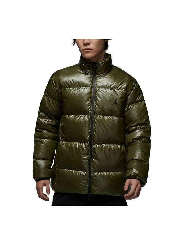 Куртка flight down puffer jacket asia sizing 'medium olive' Air Jordan — изображение 1 из 2, оливковый/черный