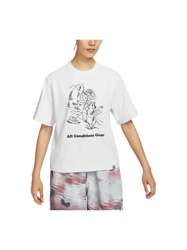 Футболка acg graphic oversize футболка азиатские размеры Nike — изображение 1 из 2, белый