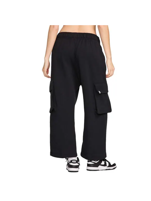 Брюки sportswear low rise oversized french terry pants asia sizing 'black' Nike — изображение 2 из 2, светлый бежевый/черный