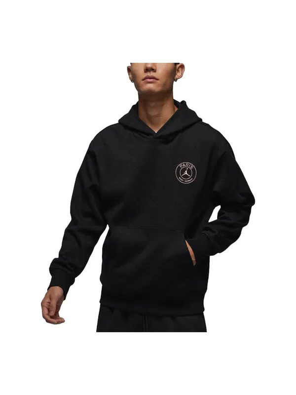 Толстовка paris saint-germain fleece hoodie asia sizing 'off noir pink' Air Jordan — изображение 1 из 2, черный/розовый