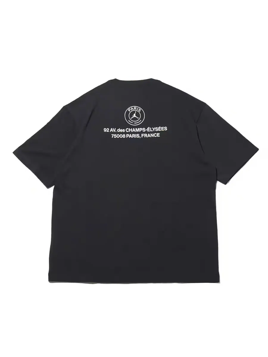Футболка Air Jordan Paris Saint-Germain Graphic T-Shirt 'Off-Noir' — изображение 2 из 2, черный