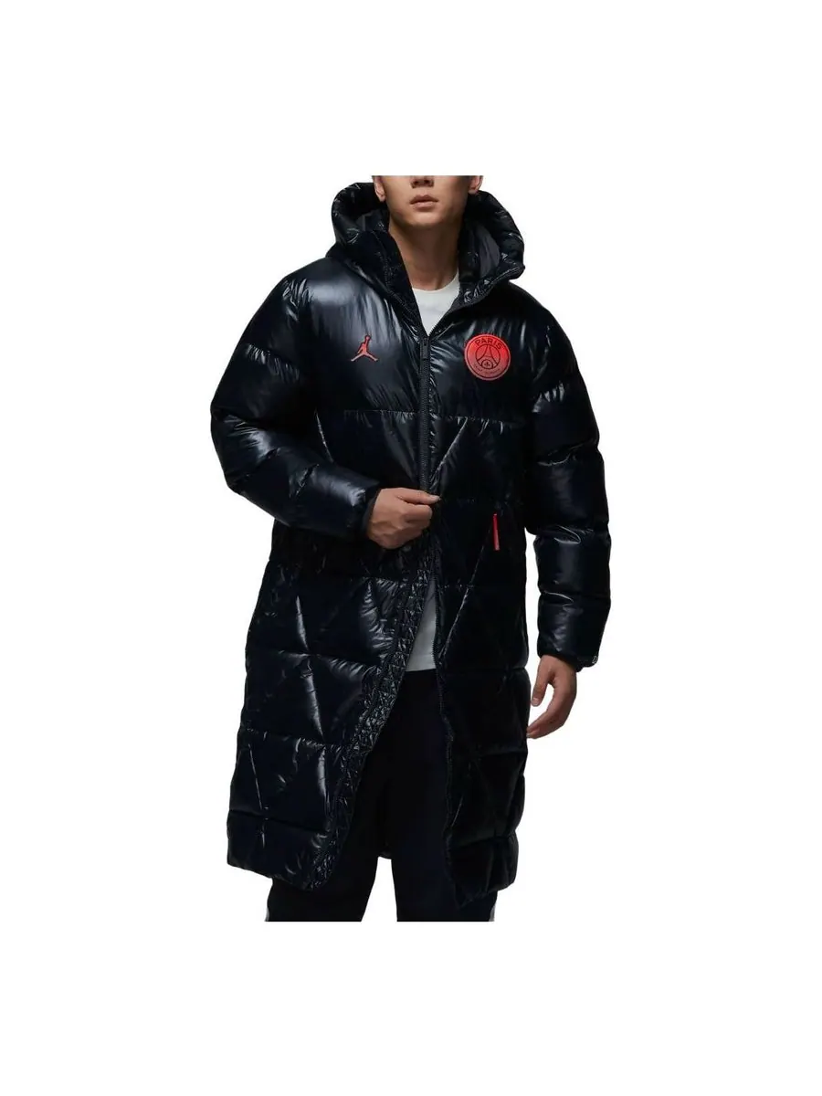 Куртка Air Jordan Paris Saint-Germain Loose Parka Asia Sizing 'Off-Noir' — изображение 1 из 2, черный