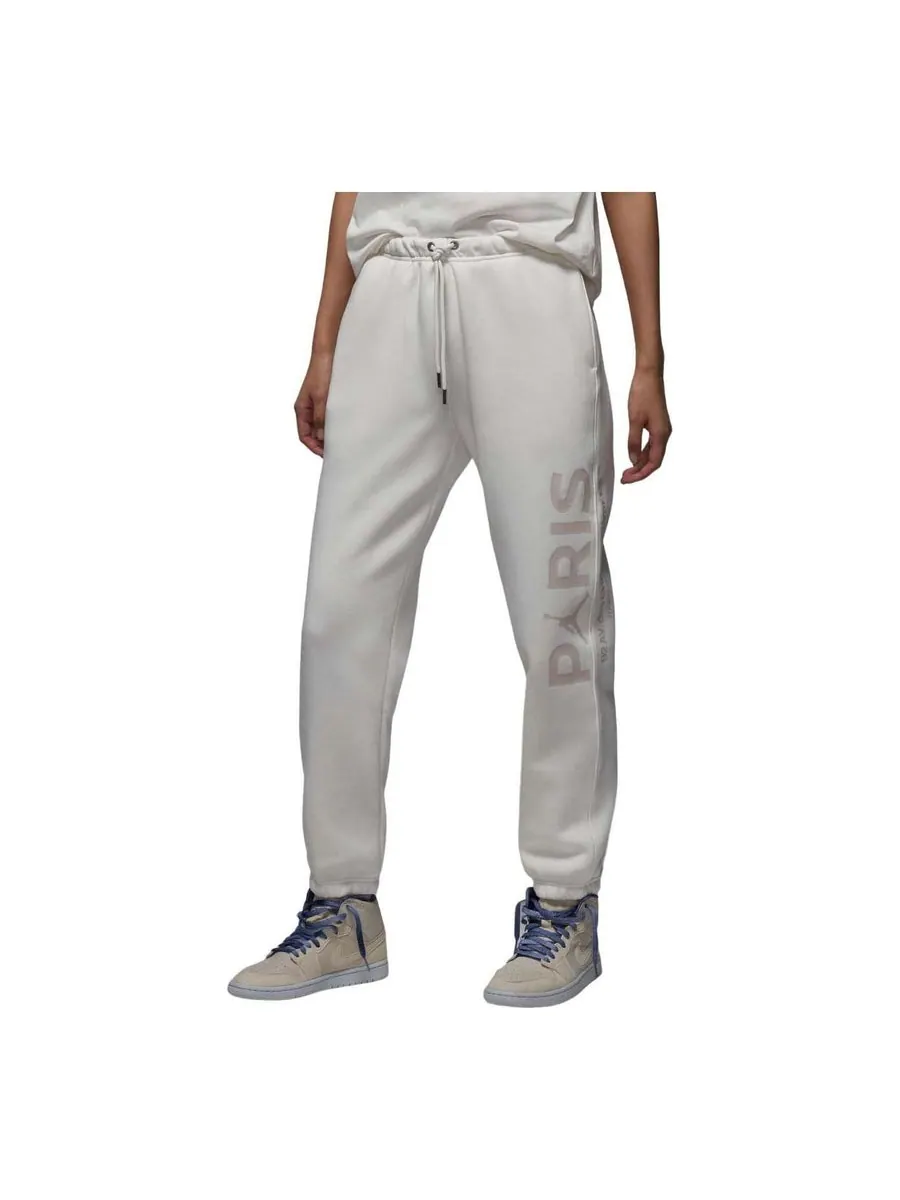 Спортивные брюки (WMNS) Air Jordan Paris Saint-Germain Brooklyn Fleece Pants Asia Sizing 'Sail' — изображение 1 из 2, бежевый
