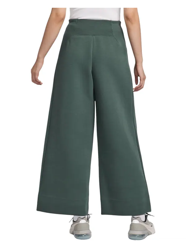Брюки sportswear tech fleece high-waisted pants 'green' Nike — изображение 2 из 2, винтажный зеленый/черный