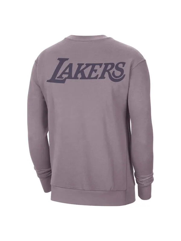 Свитер los angeles lakers courtside nba fleece crew-neck sweatshirt asia sizing 'purple smoke' Air Jordan, фиолетовый