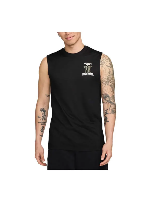 Жилеты dri fit без рукавов майка для фитнеса азиатские размеры Nike — изображение 1 из 2, черный