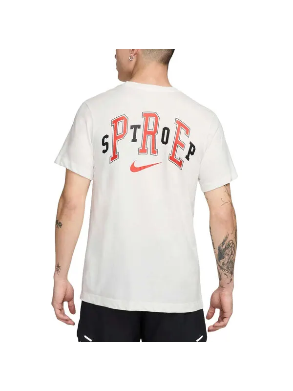 Футболка dri-fit running t-shirt asia sizing 'summit white' Nike — изображение 2 из 2, белый