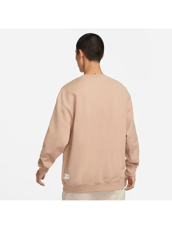 Толстовка sportswear premium fleece sweatshirt 'tan' Nike — изображение 2 из 4, бежевый