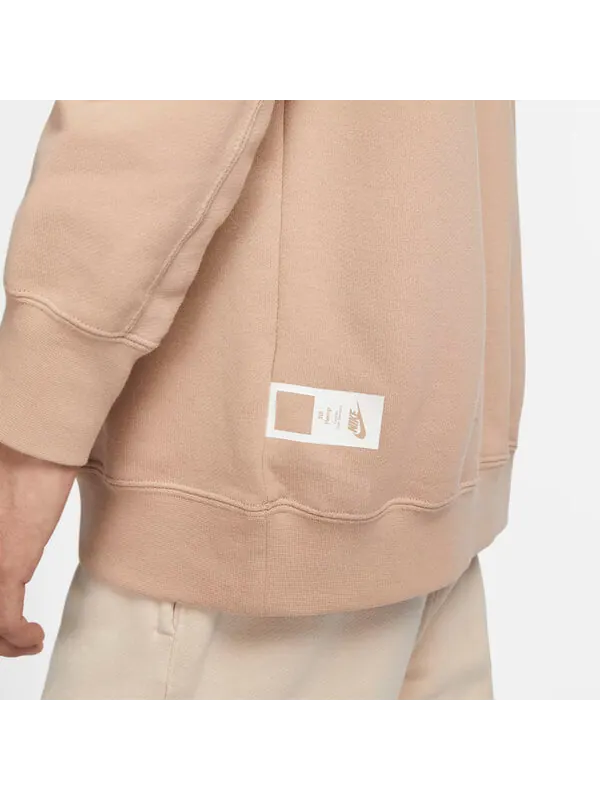 Толстовка sportswear premium fleece sweatshirt 'tan' Nike — изображение 4 из 4, бежевый