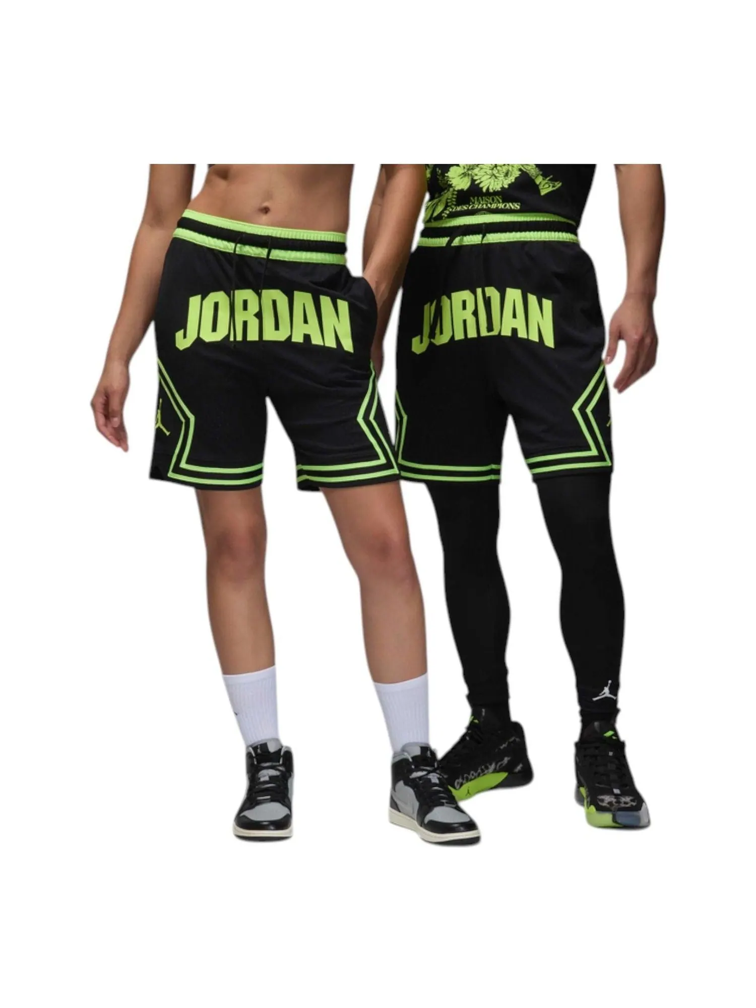 Шорты Air Jordan Sport Dri-FIT Diamond Shorts 'Black Volt Glow' — изображение 1 из 2, черный