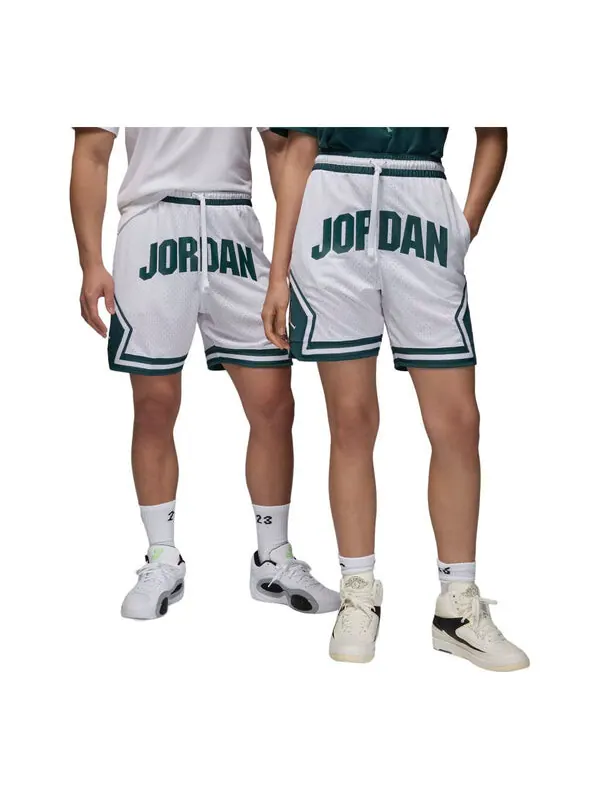 Шорты спортивные dri fit diamond шорты азиатские размеры Air Jordan — изображение 1 из 2, белый/зеленый/белый