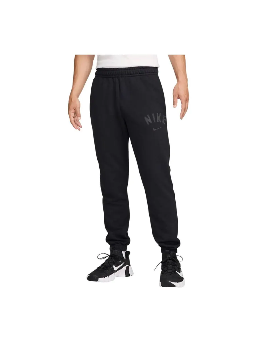 Спортивные брюки Nike Swoosh Dri-FIT Fleece Fitness Joggers Asia Sizing 'Black' — изображение 1 из 2, черный