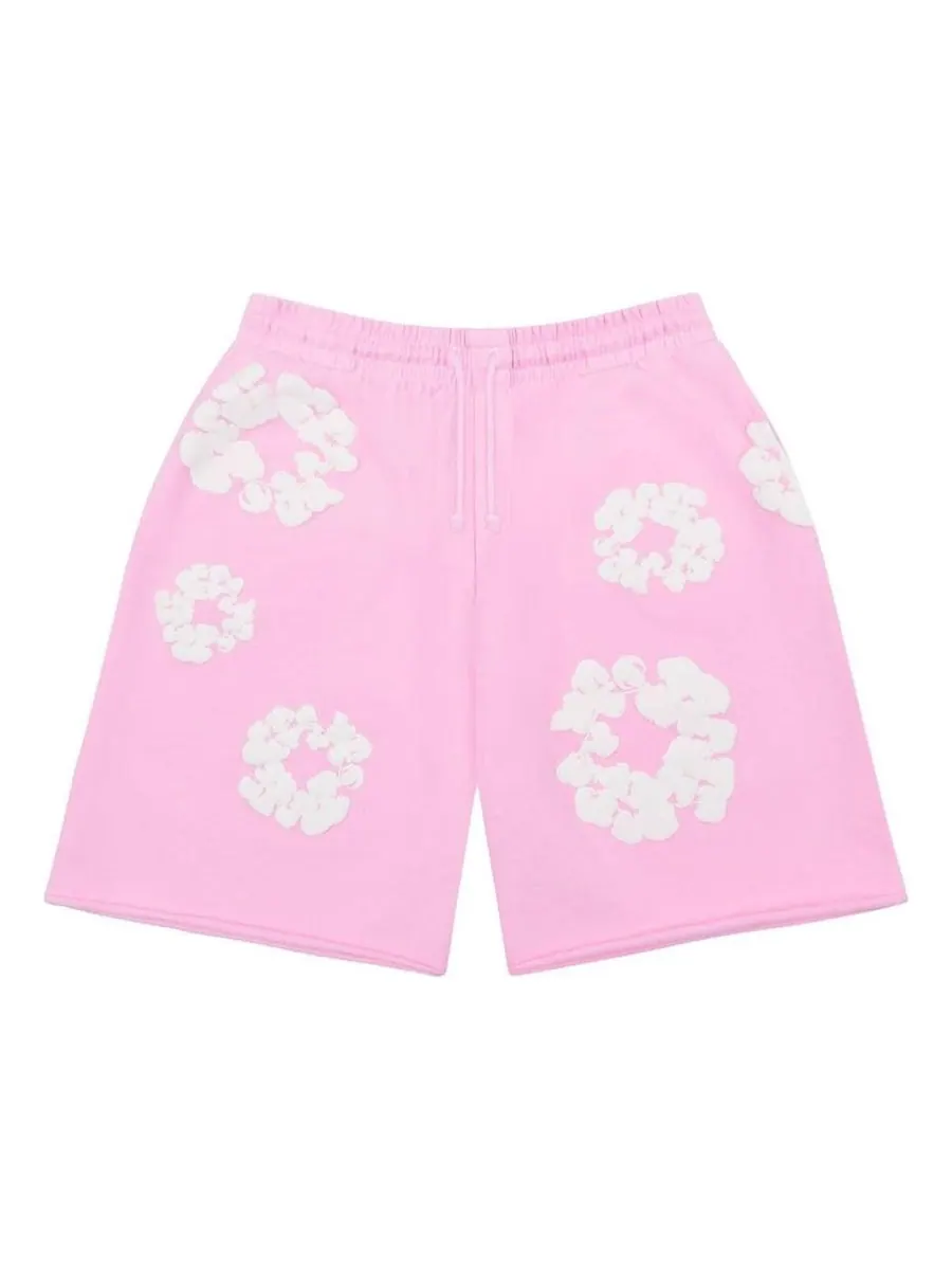 Спортивные шорты Denim Tears The Cotton Wreath Sweat Shorts 'Powder Pink' — изображение 1 из 2, розовый