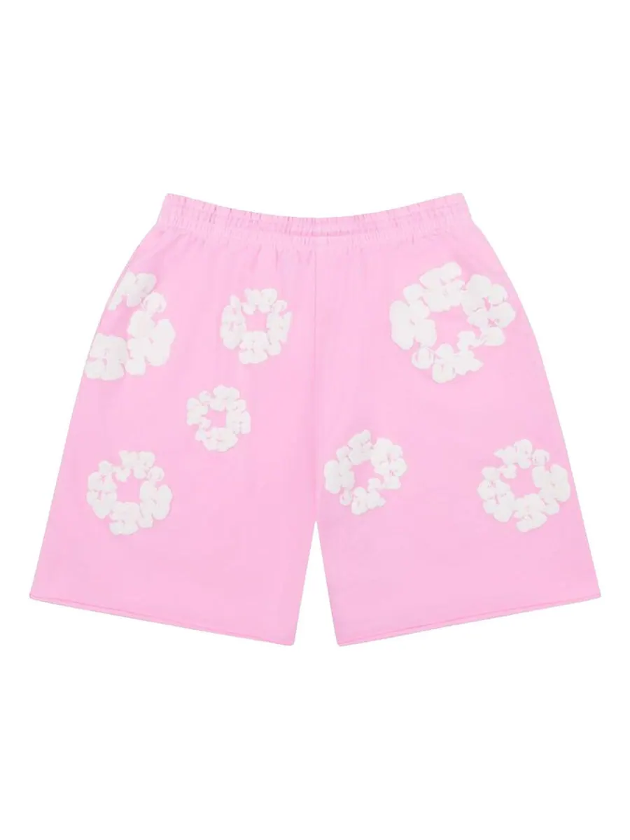 Спортивные шорты Denim Tears The Cotton Wreath Sweat Shorts 'Powder Pink' — изображение 2 из 2, розовый