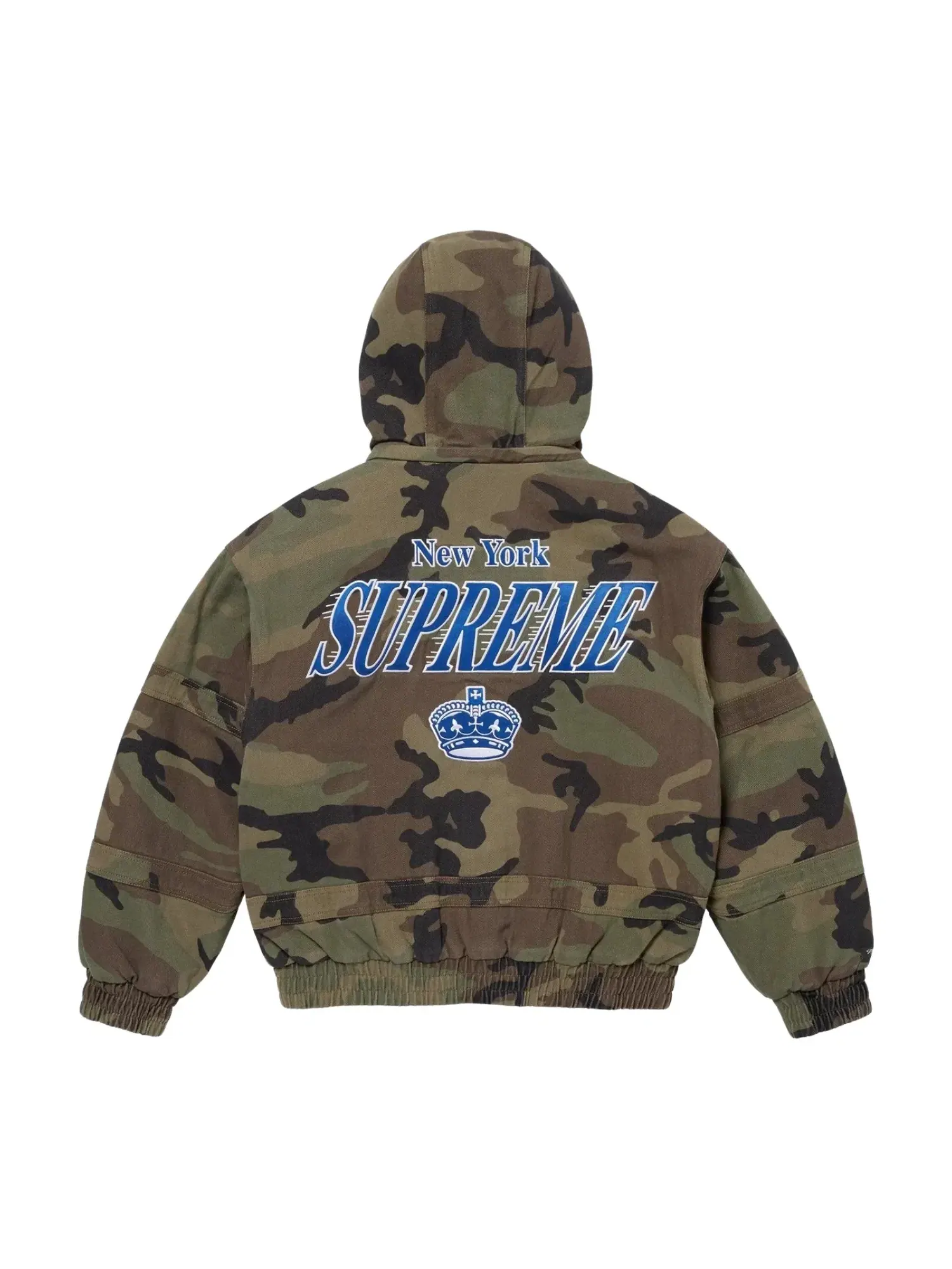 Куртка Supreme x Mitchell & Ness Twill Stadium Jacket 'Woodland Camo' FW24J106-WOODLAND-CAMO — изображение 3 из 4, мульти