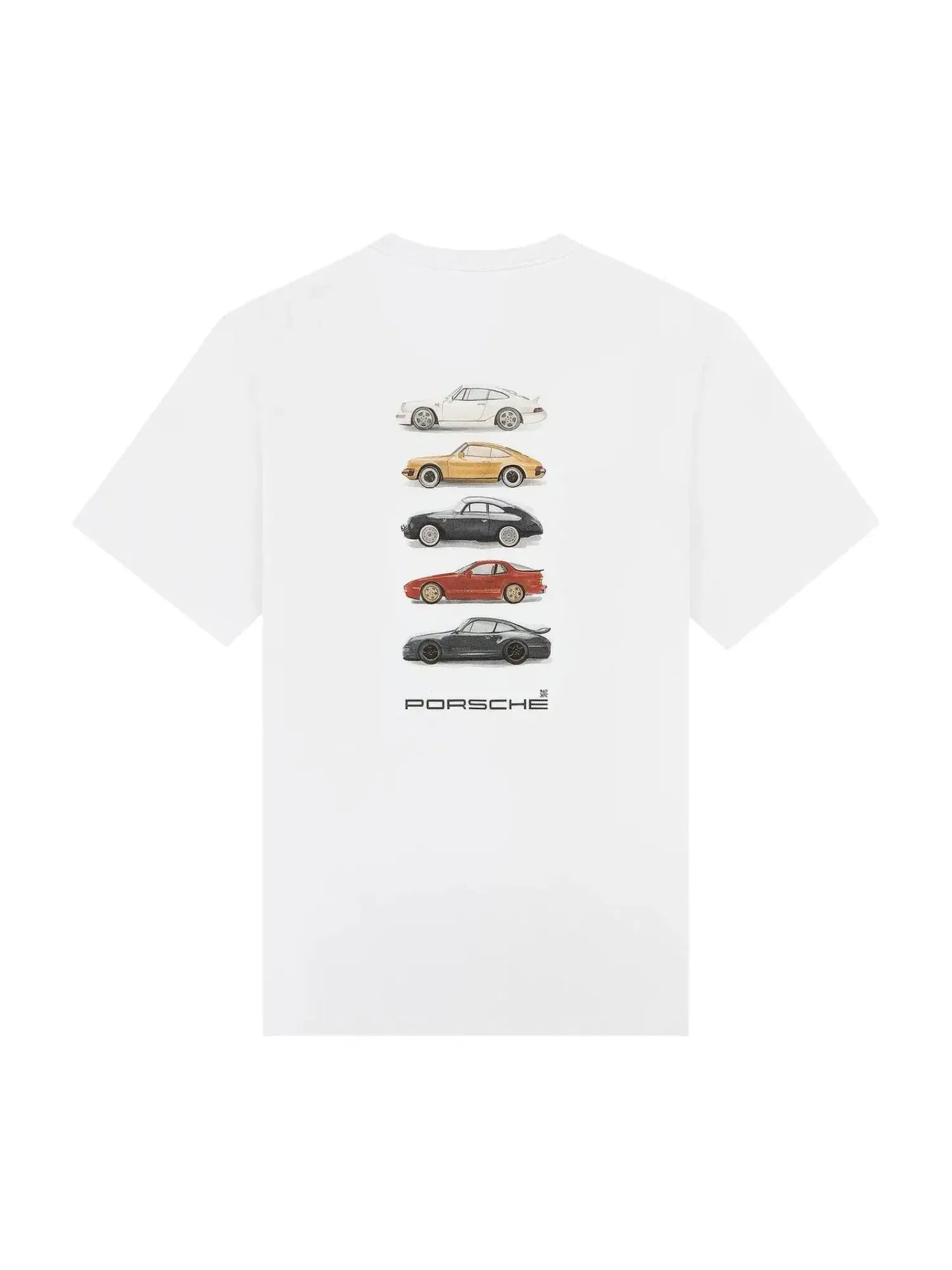 Мужская футболка с принтом Aime Leon Dore x Porsche Fleet — изображение 2 из 2, белый