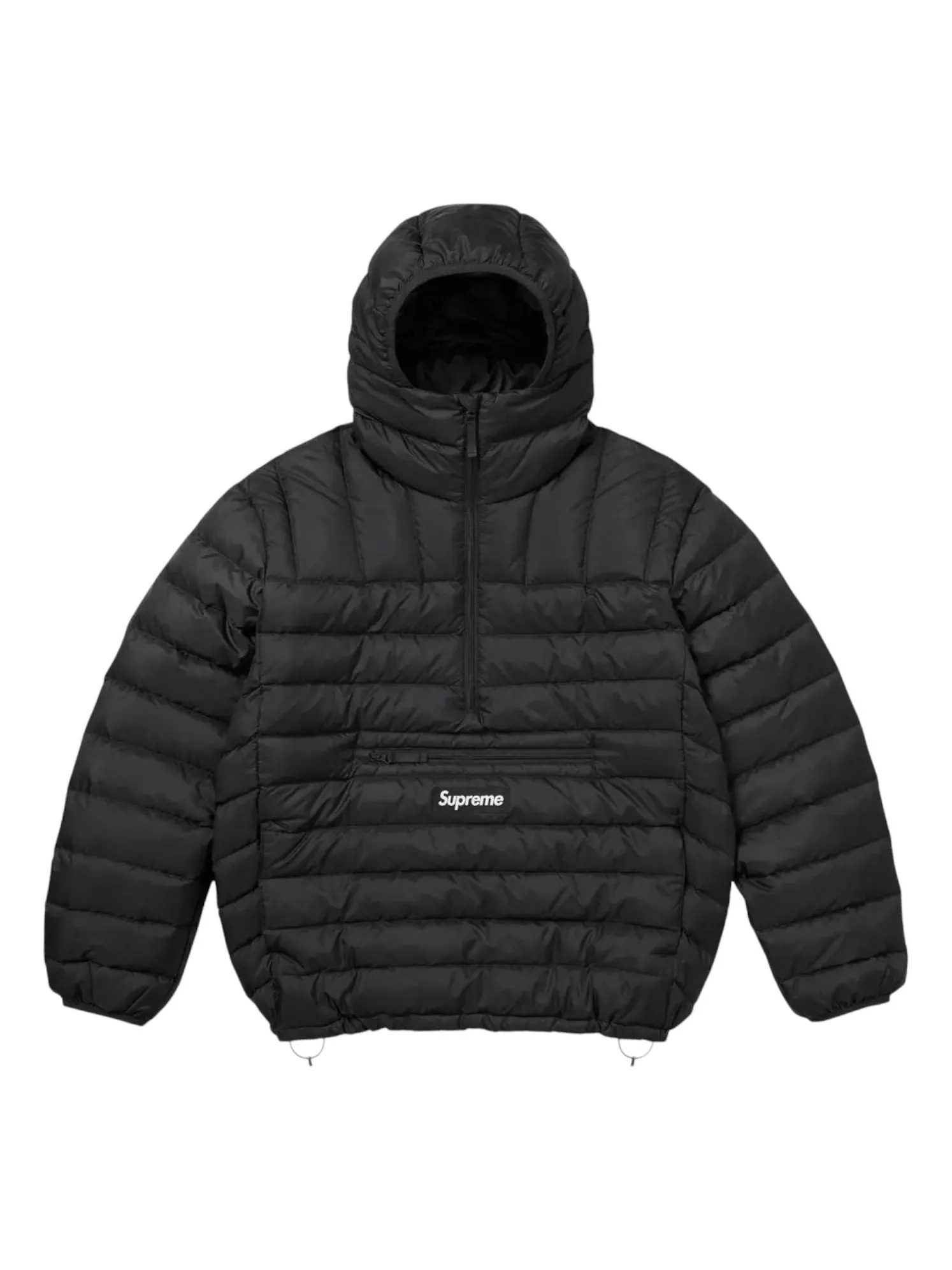 Пуловер Supreme Micro Down с капюшоном и половинной молнией — изображение 1 из 2, черный