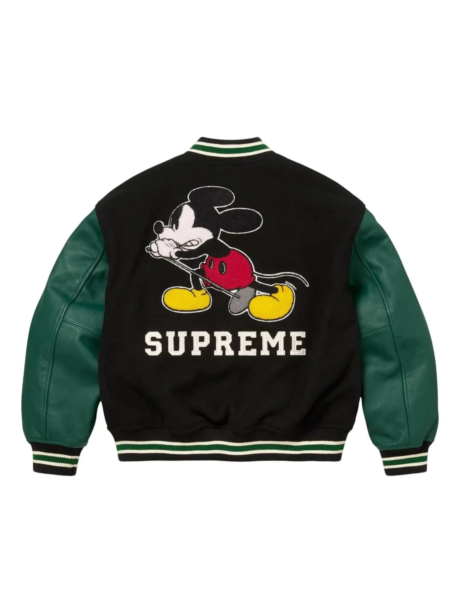 Куртка Supreme x Number (N)ine Mickey Varsity Jacket 'Black' — изображение 2 из 2, черный