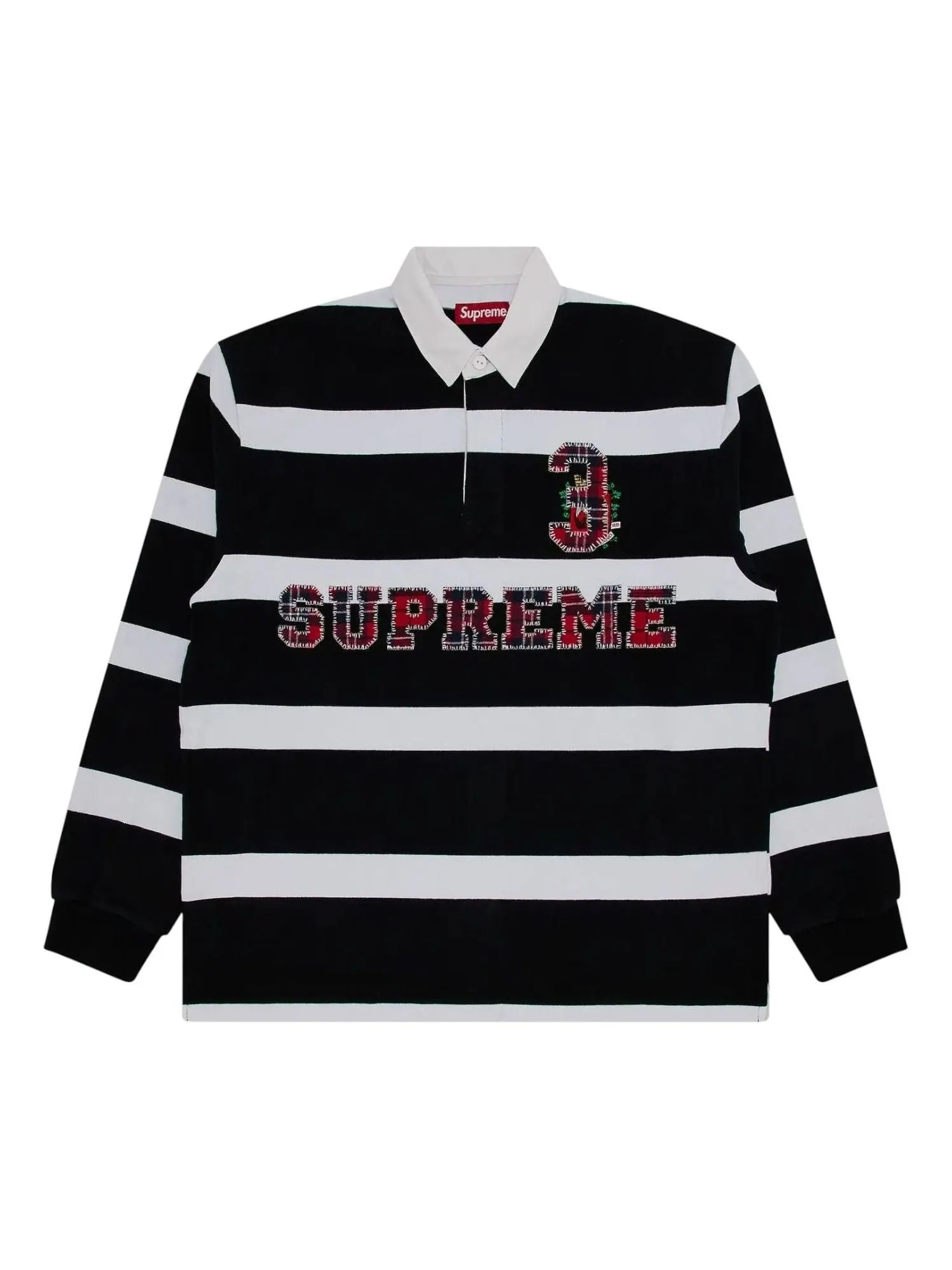 Supreme Stripe Rugby FW25 'Black' — изображение 1 из 2, черный