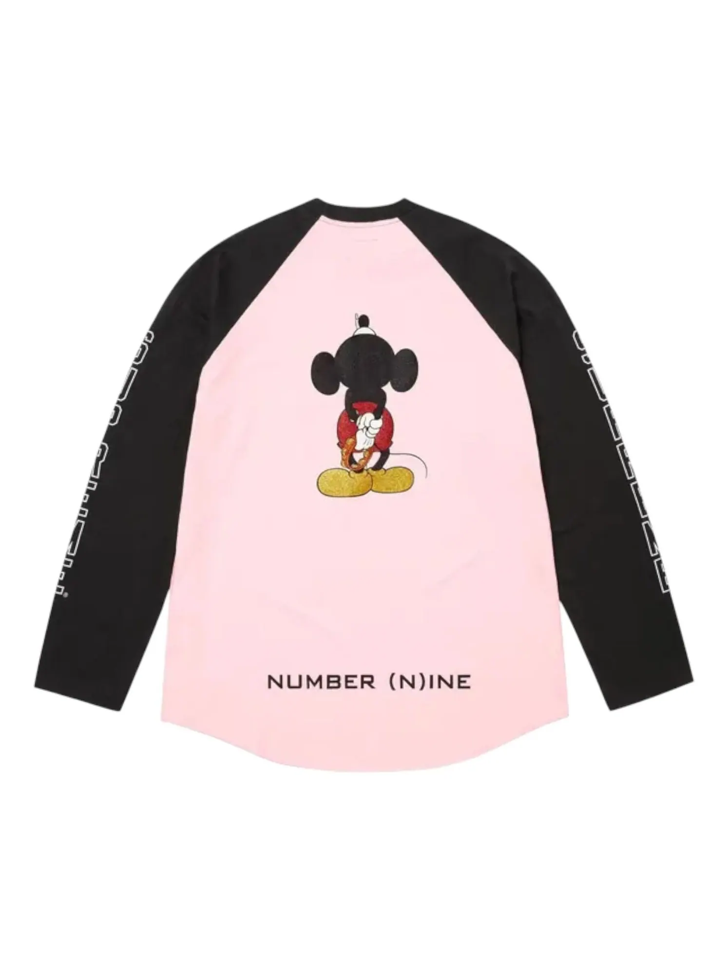 Футболка Supreme x Number (N)Ine x Mickey Mouse Raglan Long-Sleeve T-Shirt 'Pink' — изображение 2 из 2, розовый