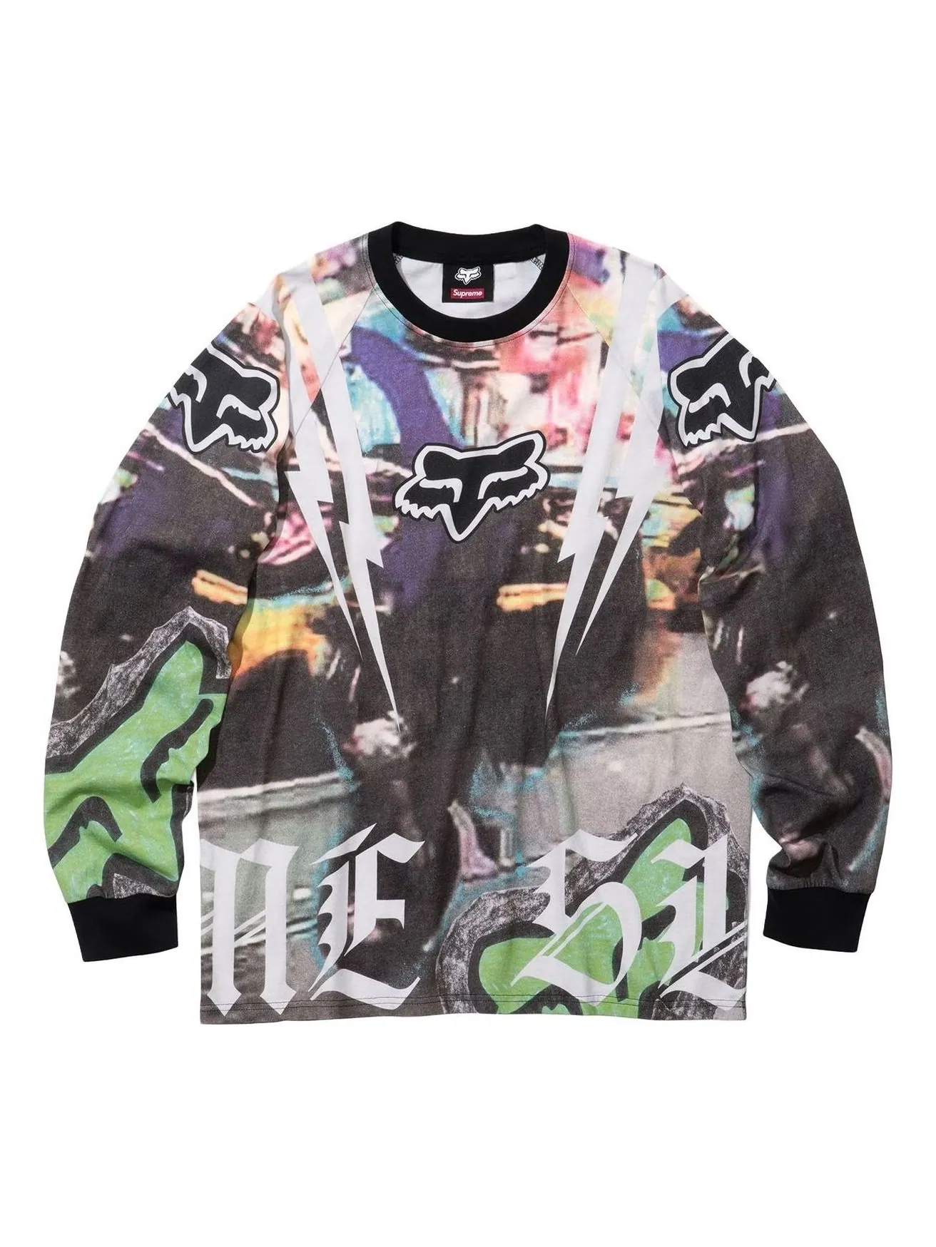 Футболка с длинными рукавами Supreme x Fox Racing 'Multicolor' — изображение 2 из 2, мульти