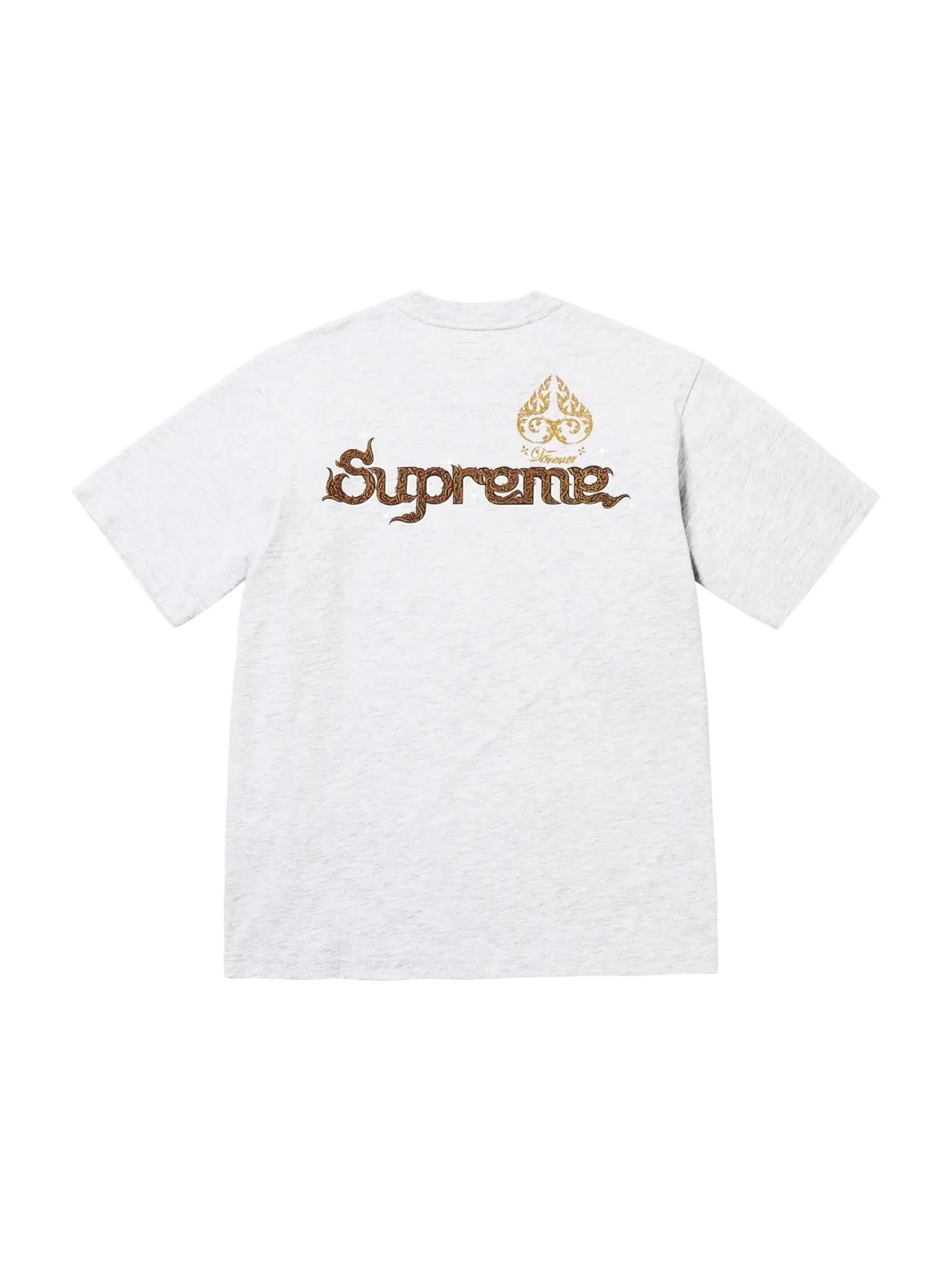 Футболка Supreme FW25 Peacock S/S 'Ash Grey' — изображение 2 из 2, серый
